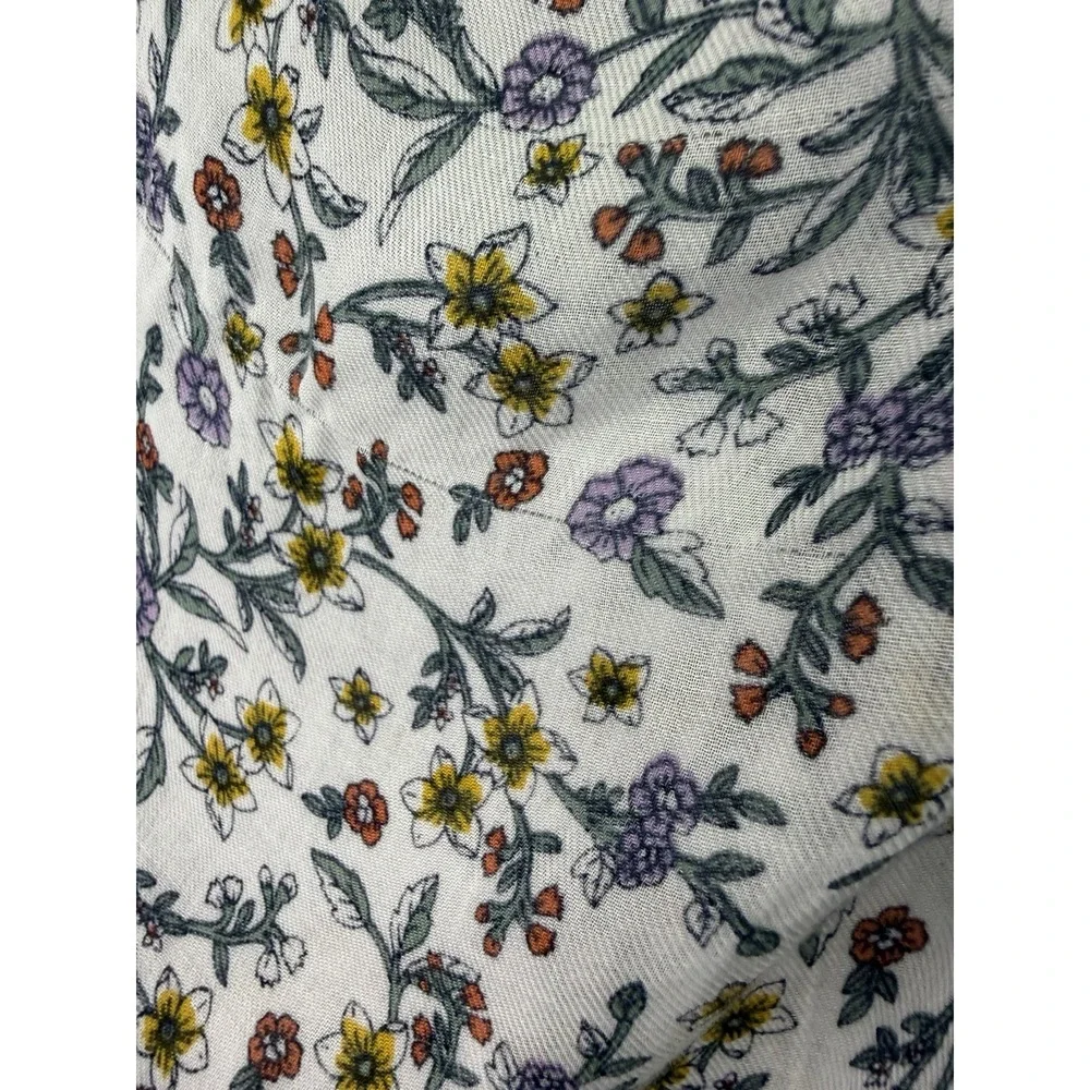 LOFT Ann Taylor Floral Tiger Scarf Wrap Shawl Yellow Boho Chic
